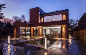 Allum Lane house exterior, Elstree, by Square Feet Architects