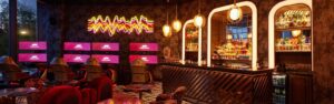 F1 Arcade London interior designed by Anamo Design Studio