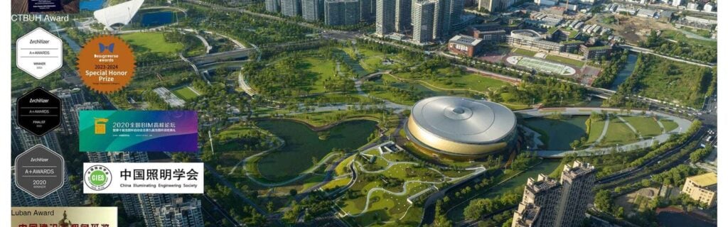 Archi-Tectonics Asian Games Eco-Park masterplan in Hangzhou, China
