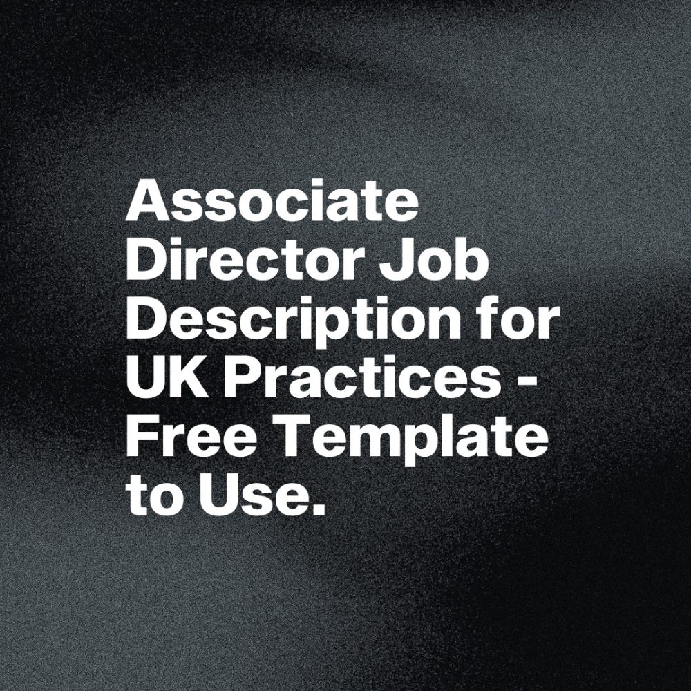 Associate Director Job Description Template - Download Now