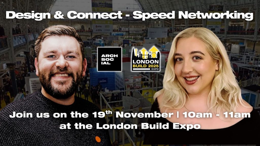 Design & Connect speed networking for architects at London Build Expo 2019.