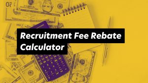 Easily calculate recruitment fee rebates with our user-friendly calculator and finance tools.