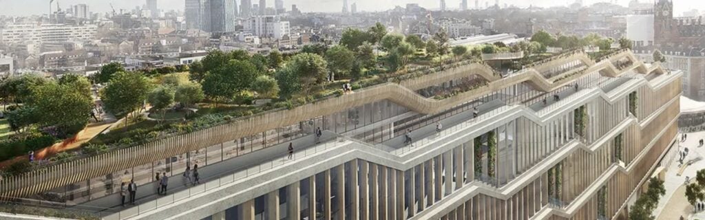 Roof garden at Google Headquarters, King's Cross, designed by Gillespies