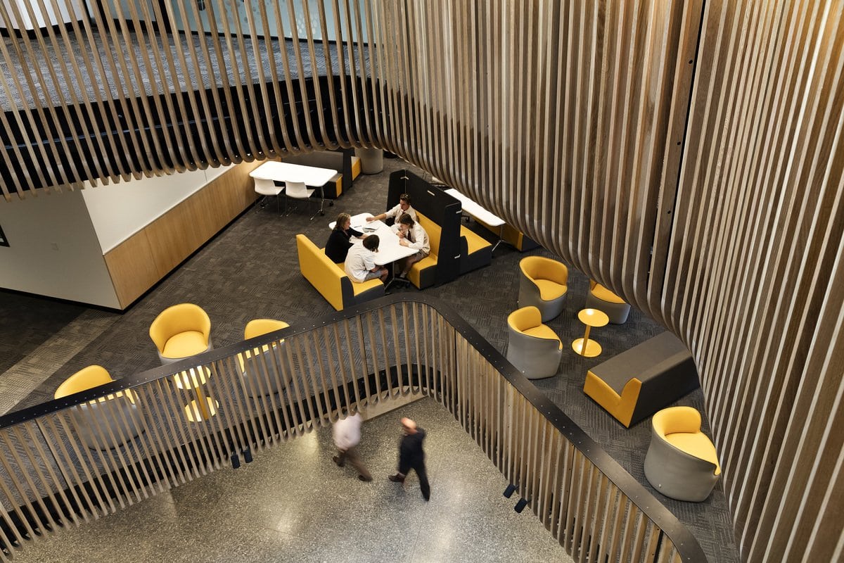 Multi-level interior at Sir Zelman Cowen Centre for Science