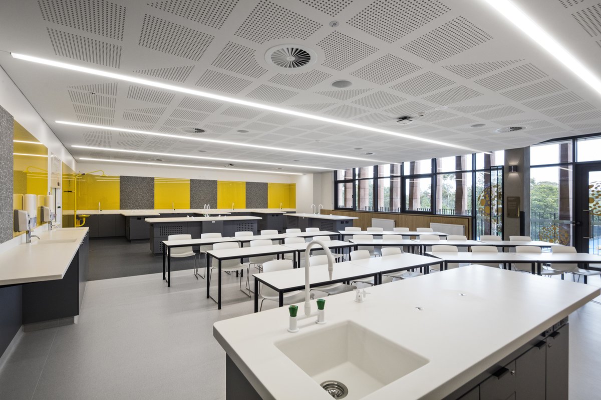 School science laboratory classroom by Cox Architects
