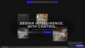 xFigura homepage: Design Intelligence, With Control — AI-powered 2D and 3D design for architects