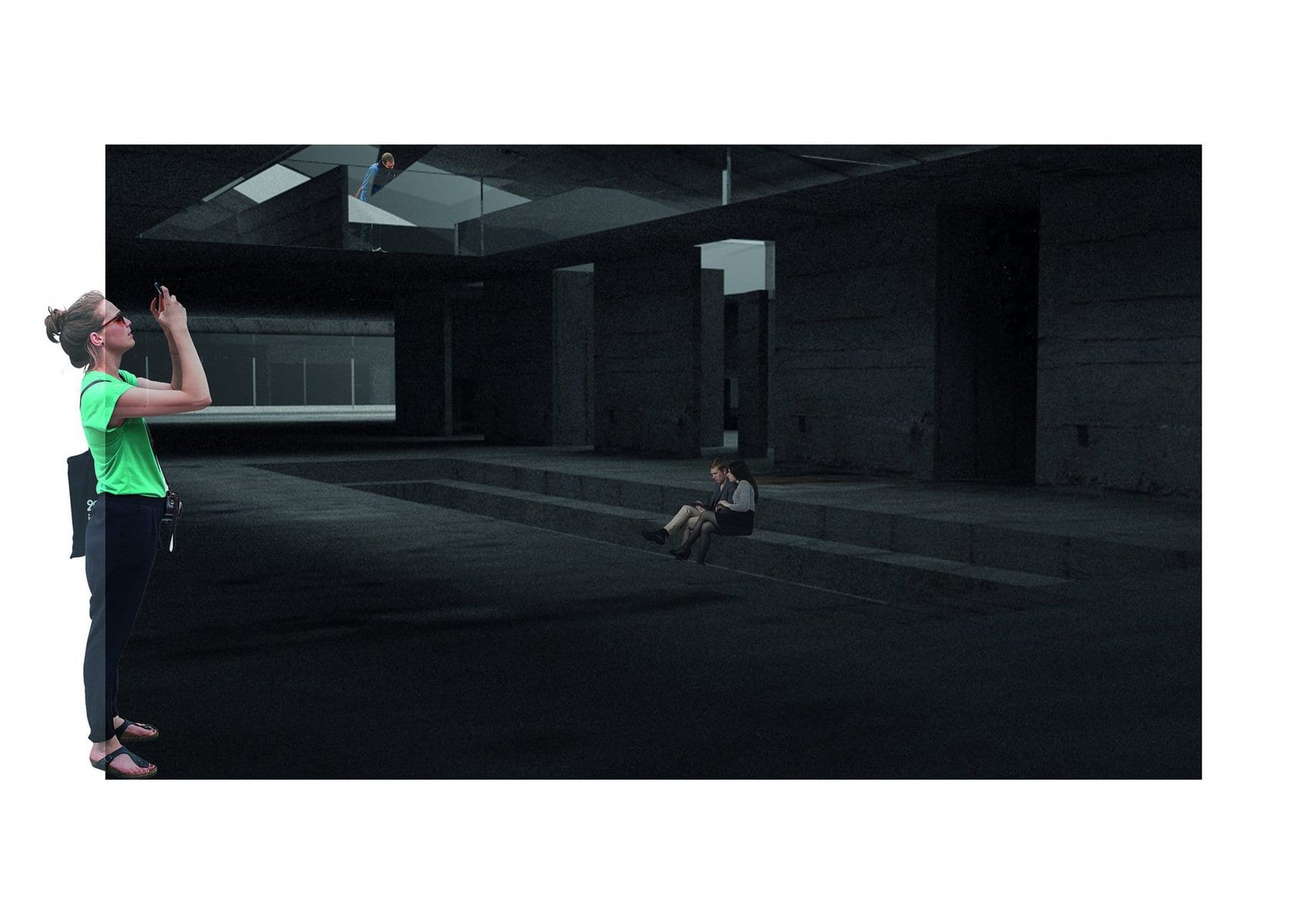 Interior exploration image for Daniel Dehghani exhibition centre project
